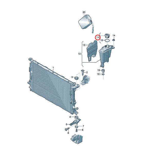 Audi（アウディ） A5 8T/8F A6 4G/C7 ラジエーターサブタンクキャップ