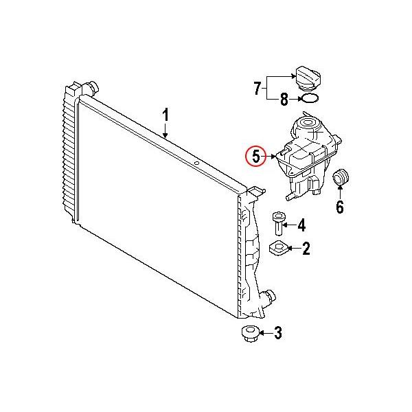 AUDI アウディ A6 ラジエーターサブタンク/リザーバータンク/クーラントタンク 4F0121403C 4F0121403G 4F0121403N｜protechauto｜02
