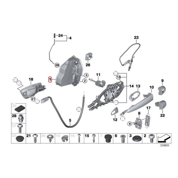 BMW X1/E84 X3/E83 F25 sDrive18i 20i xDrive20d 20i 25i 28i 30i 35i 2.5i 3.0i 2.5si 3.0si Fドアロックアクチュエーター 左 51217202145
