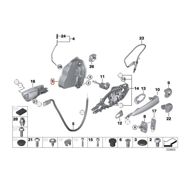 Für BMW 5er E60 E61 F07 F10 F11 Türschloss Stellmotor VORNE RECHTS