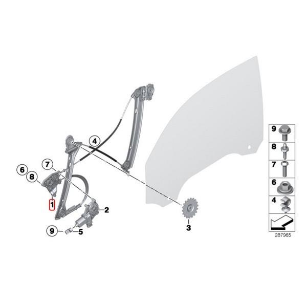 BMW 2シリーズ F22 クーペ 220i M235i M240i フロント パワーウインドウレギュレーター 左側 51337292119｜protechauto｜02