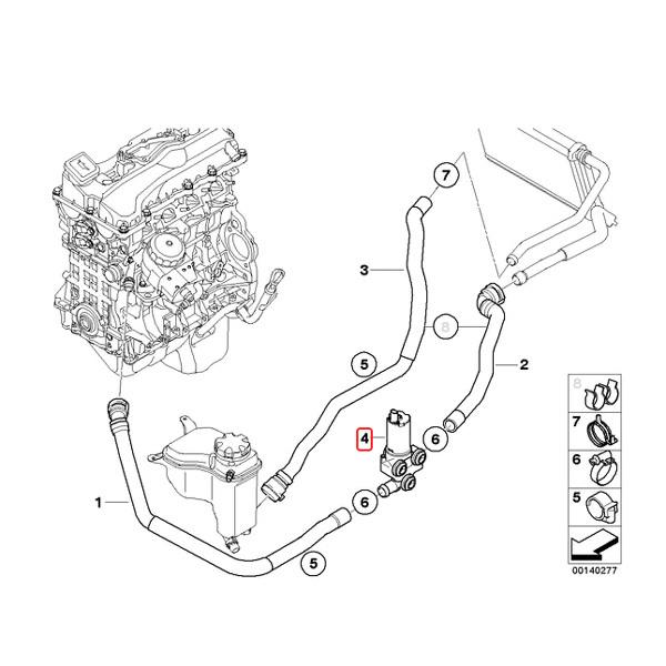 BMW E90 X3/E83 X5/E70 X6/E71 ヒーターバルブ/ウォーターバルブ 64116928495｜protechauto｜02