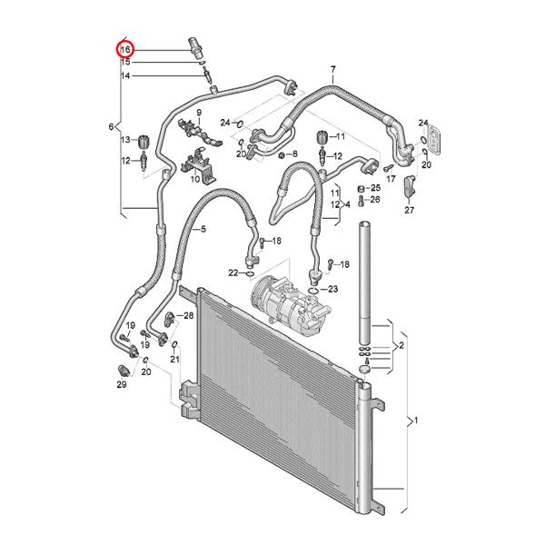 ACM製 AUDI アウディ A1 GB A3 8V 8Y A4 8K/B8 8W/B9 A5 8T F5 エアコン/AC プレッシャースイッチ 4H0959126 4H0959126A 4H0959126B｜protechauto｜03