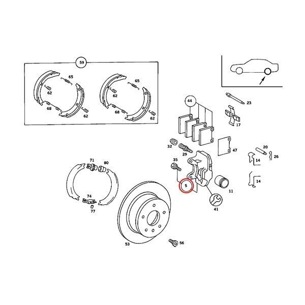 MB-126-560SEL--リヤーブレーキキャリパーセツト販売 MB-126-560