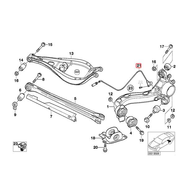 BMW 純正OEM ATE製 BMW E46 M3 M3CSL リア/リヤ ABSセンサー/スピード