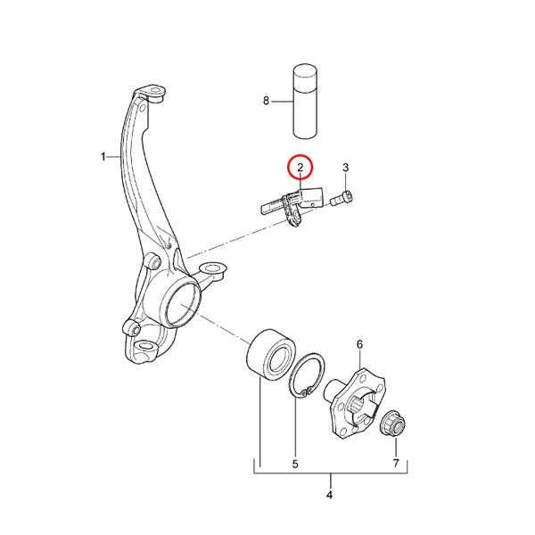 PORSCHE ATE製 ポルシェ カイエン 955 957 ABSセンサー/スピード