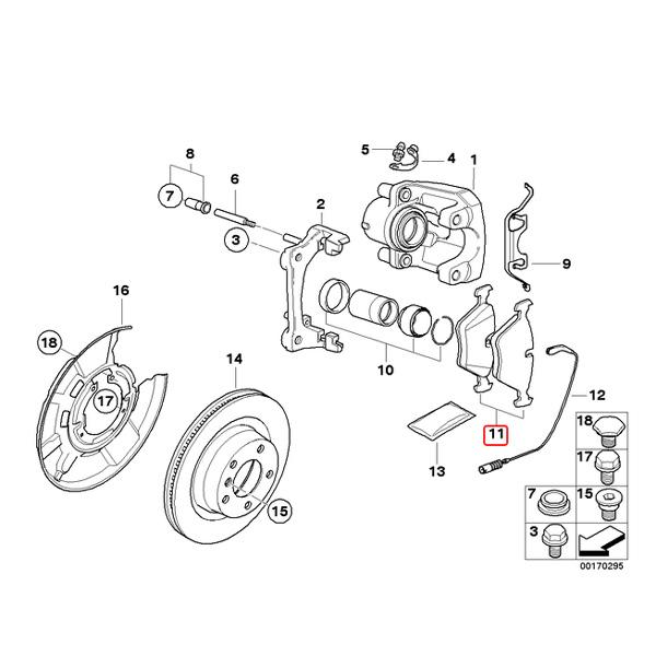 純正OEM ATE製 BMW E90 E91 E92 320i 323i 325i 325xi リア/リヤ ブレーキパッド 左右セット 34216774692 34216767150 34216773161_1