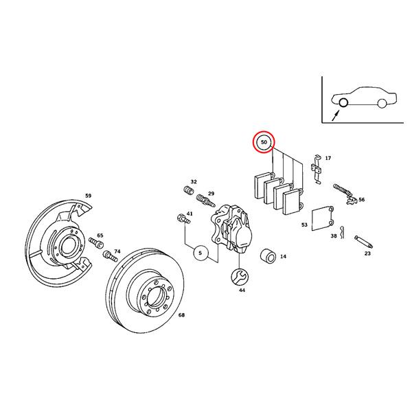 Bremsen Kit Vorne Für Mercedes 300SL 420SL 500SL R107 - Oldtimer-ersa