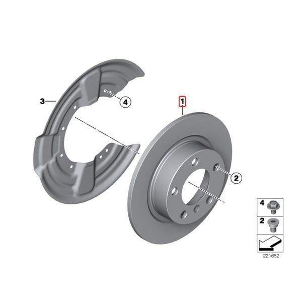 純正OEM ATE製 BMW MINI ミニ R60 クーパーSD CooperSD ワン One リア ブレーキディスク/ブレーキローター 左右  34219811539 34209804830