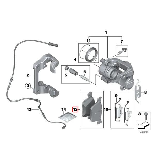 Bendix BMW F22 F23 F20 220i 116i 118d 118i 120i フロント ブレーキパッド 34106799801 34106856191 34106859181 34118855010 | BMW | 01