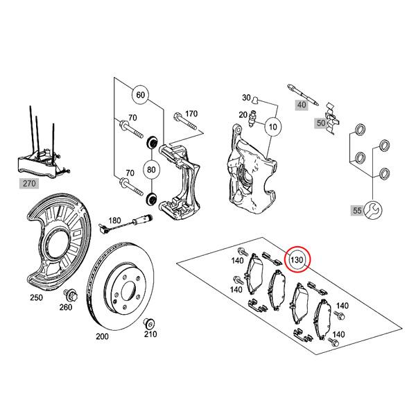 Bendix製 ベンツ X156 GLA220 フロント ブレーキパッド/ディスクパッド 左右 0004203002 0084200620 0004203020 0064204620 0064208520 | Mercedes-Benz | 01
