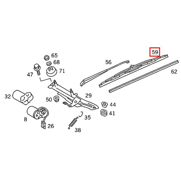 BOSCH製 ベンツ W126 280SE 300SD 300SE 500SE フロント ワイパー