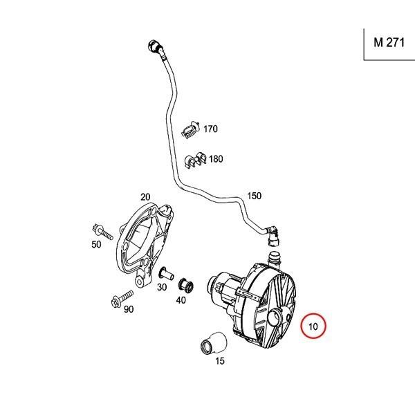 純正OEM BOSCH製 ベンツ R172 SLK200 エアーポンプ/エアポンプ M271 エンジン用 0001406785｜protechauto｜02