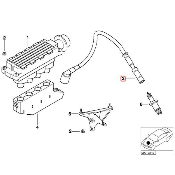 BOSCH製 BMW E46 318i プラグケーブル M43 12121709206 12121709208 12121709209 12121247367 12121247368 12121247369 12121247370｜protechauto｜02