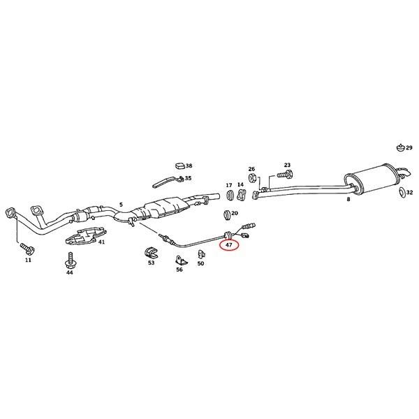 純正OEM BOSCH製 ベンツ W126 クーペ 560SEC O2センサー/ラムダセンサー 0075423217 0075429417 0095424517｜protechauto｜03