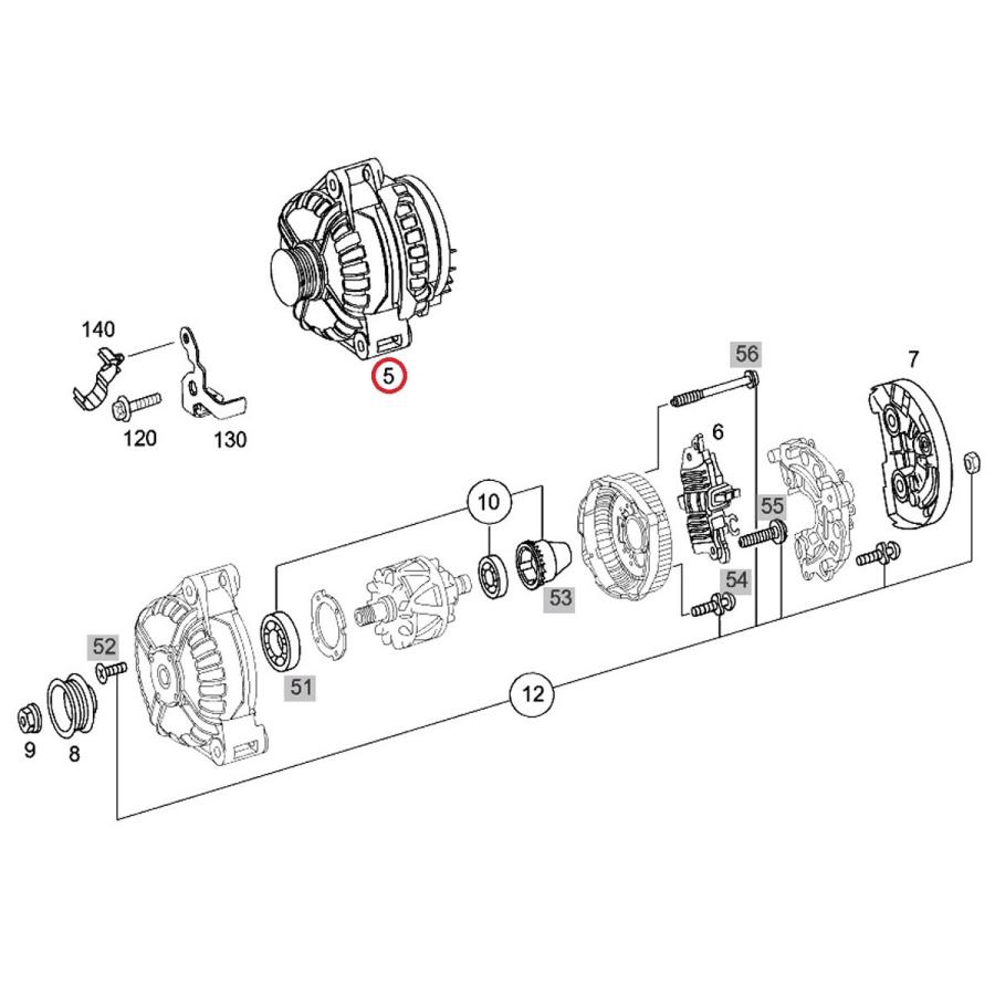 BOSCH（ボッシュ） 純正OEM BOSCH製 ベンツ W220 W215 オルタネーター