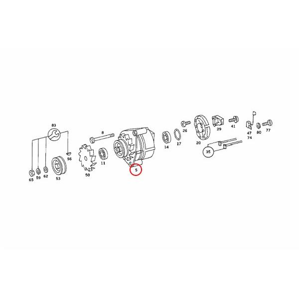 BOSCH（ボッシュ） BOSCH製 ベンツ Sクラス W126 500SE オルタネーター