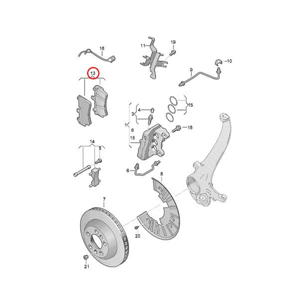 BOSCH製 VW TOUAREG 7L 2002〜2010年式  フロント ブレーキパッド 左右 4L0698151C 7LA698151A 7L0698151A 7L0698151C 7L0698151E_1