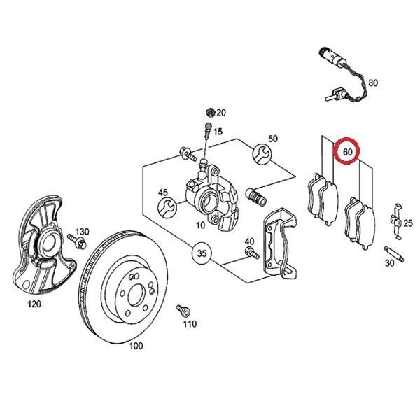 BOSCH製 QuietCast ベンツ SLK R171 SLK200 SLK280 SLK350 フロント プレミアム ブレーキパッド ディスクパッド 左右 0044205120｜protechauto｜02