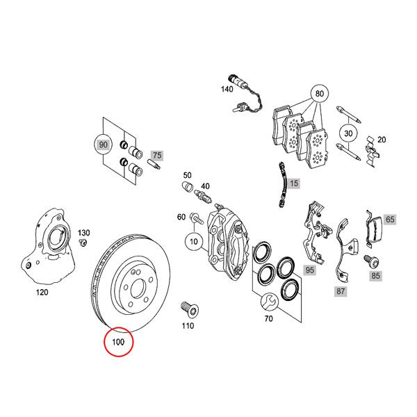 brembo（ブレンボ） Brembo製 ベンツ W211 E550 フロント ドリルド