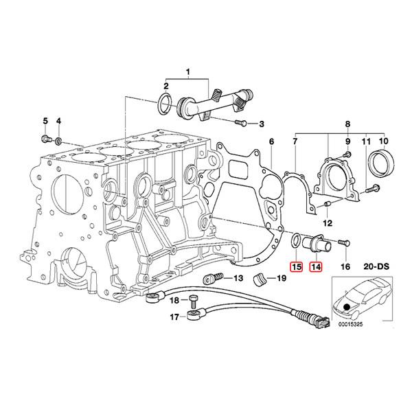 BREMI製 BMW E39 E60 E61 525i 528i 530i クランク角センサー/クランクセンサー Oリング付き 12141709616 12141744492｜protechauto｜02