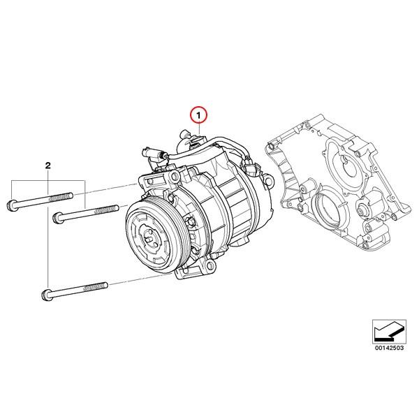 DENSO製 BMW E63 6シリーズ エアコンコンプレッサー 64509174803 64526956715 630i｜protechauto｜02