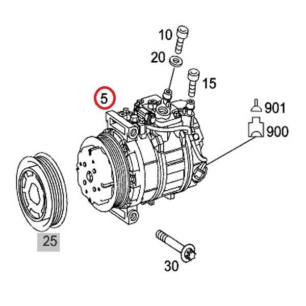 デンソー（DENSO） ベンツ SL R230 SL600 ACコンプレッサー 0012303011