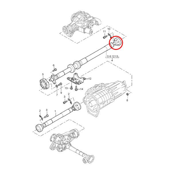 DORMAN ポルシェ Cayenne カイエン 955 957 プロペラシャフト リペアキット リアデフ側 95542102010 95542102011 95542102012 95542102013_1