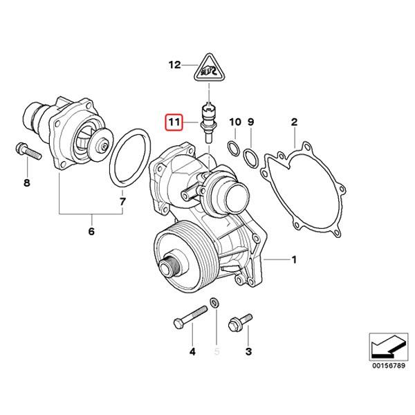 全国送料200円 FACET BMW X5/E53 Z3/E36 3.0i 4.4i 4.6is 4.8is 1.9 2.2i 2.8 Mクーペ Mロードスター 水温センサー エンジン側 13621703993｜protechauto｜04