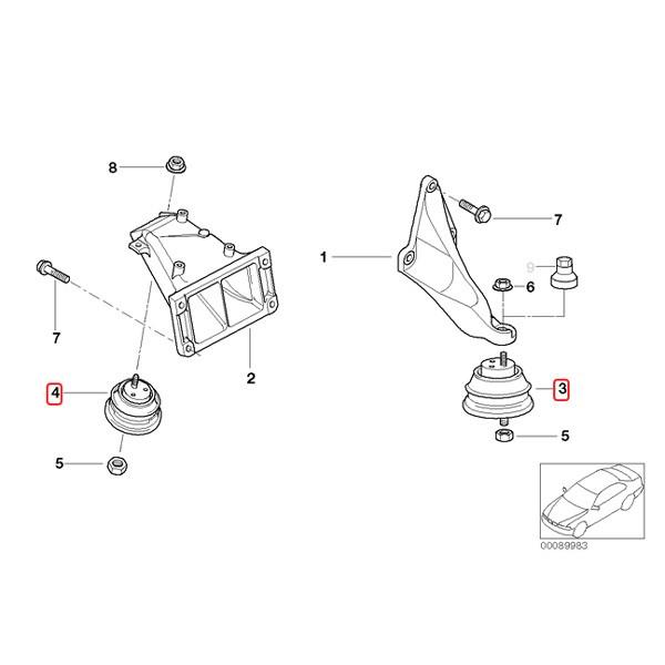 febi bilstein製 BMW E39 エンジンマウント 左右セット 22116754608 22111094364 22111414035 22114516677 22111095517 525i 528i 530i|protechauto|02