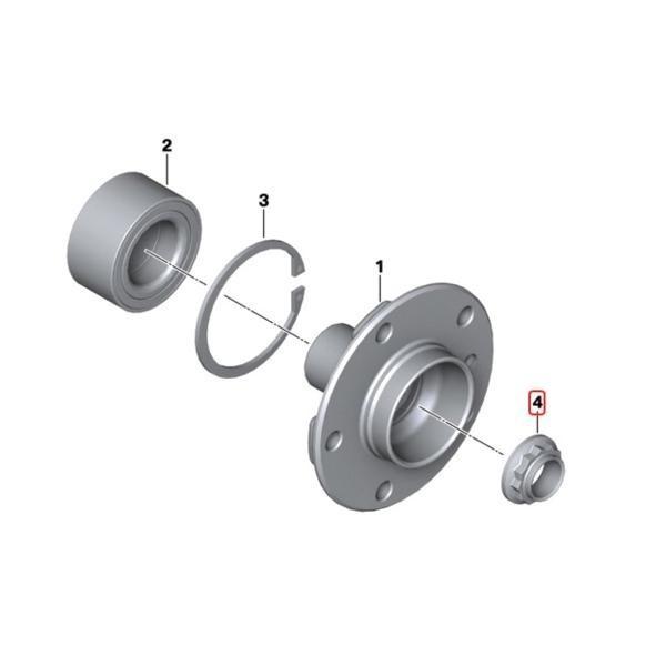 febi bilstein製 BMW X5/E53 リア/リヤ ホイールベアリングナット/ハブナット/アクスルナット 33411133785