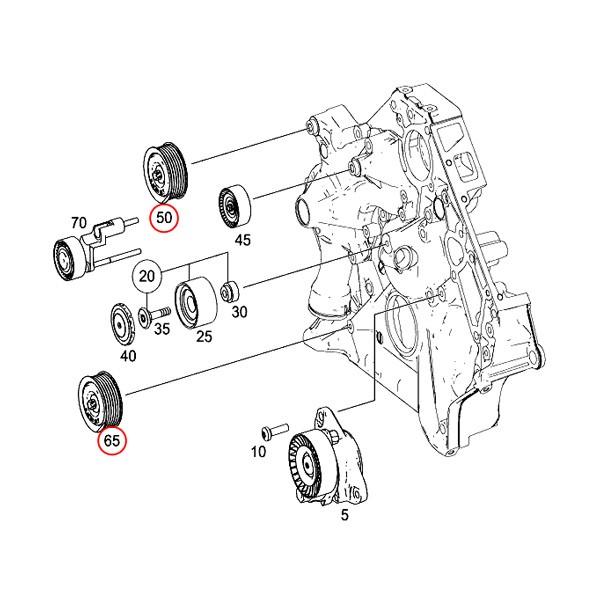 febi bilstein製 ベンツ C209 A209 W164 W251 CLK63AMG ML63AMG R63AMG アイドラプーリー M156 エンジン用 1562020019 1562020619｜protechauto｜02