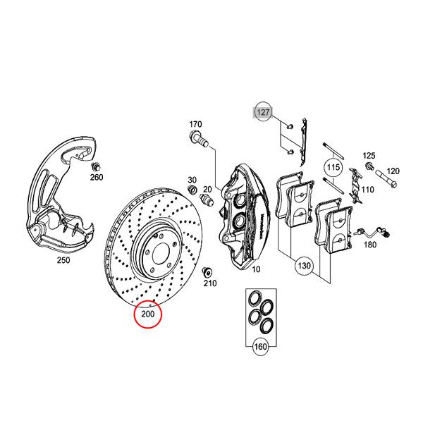 FREMAX製 ベンツ C217 S400 S550 S560 フロント ドリルドブレーキディスク/ドリルドブレーキローター 左右セット 2224215100 2224200272_1