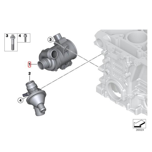 [正規純正品]BMW F30 F31 F34 F22 F23 電動ウォーターポンプ N20 エンジン用 11517597715 320i 320ixDrive 220i｜protechauto｜02