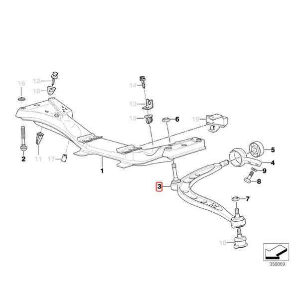 純正 BMW Z3/E36 Mロードスター フロント ロアアーム/コントロールアーム 右側 31122228462 31122227914｜protechauto｜02