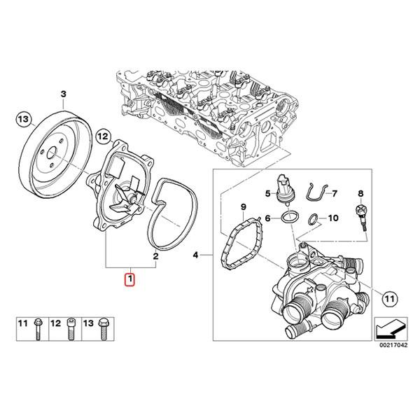 [6ヶ月保証付]BMW MINI ミニ R55R57R58R59 ウォーターポンプガスケット付 対策品 11517648827 11517550484 11518604888 JCW Cooper CooperS｜protechauto｜02