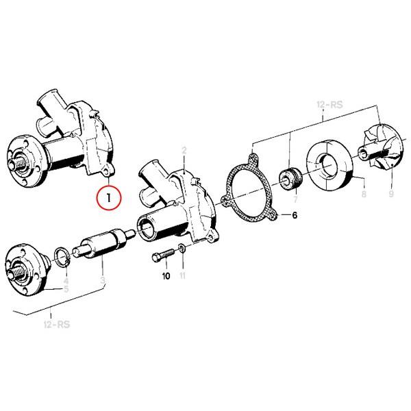 グラフ [6ヶ月保証]GRAF製 BMW E30 320i 325i ウォーターポンプ M20 直