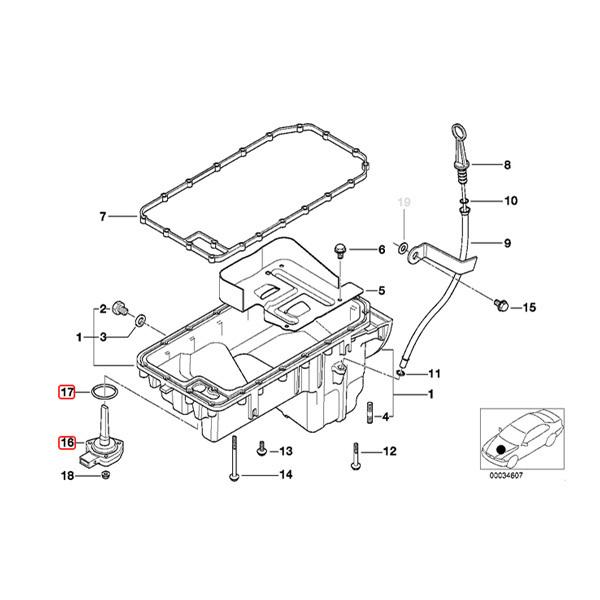 純正OEM HELLA BMW E39 E60 E61 F10 F11 523d 525i 528i 530i 540i M5 エンジンオイルレベルセンサー 12617508003 12611439810 12617832375｜protechauto｜02