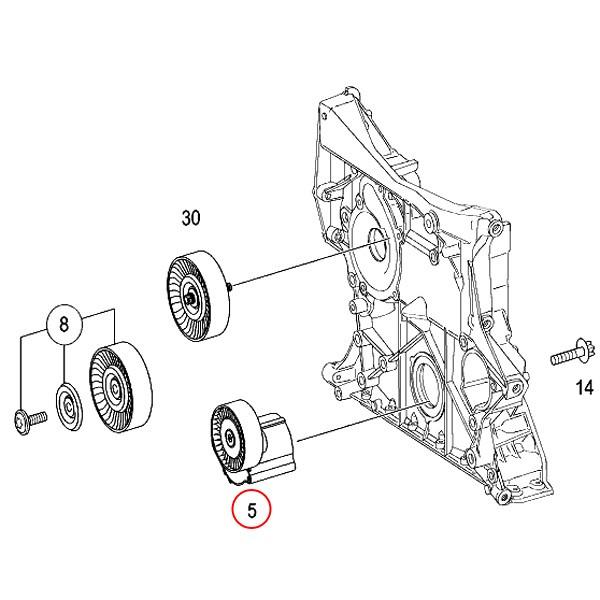 イナ 純正OEM INA製 ベンツ SLK R171 ベルトテンショナー M271 直4