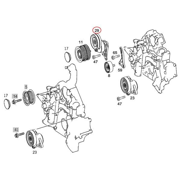 純正OEM INA製 ベンツ W220 W211 S55AMG E55AMG ベルトテンショナー M113 エンジン用 1132000070 1132000170｜protechauto｜02