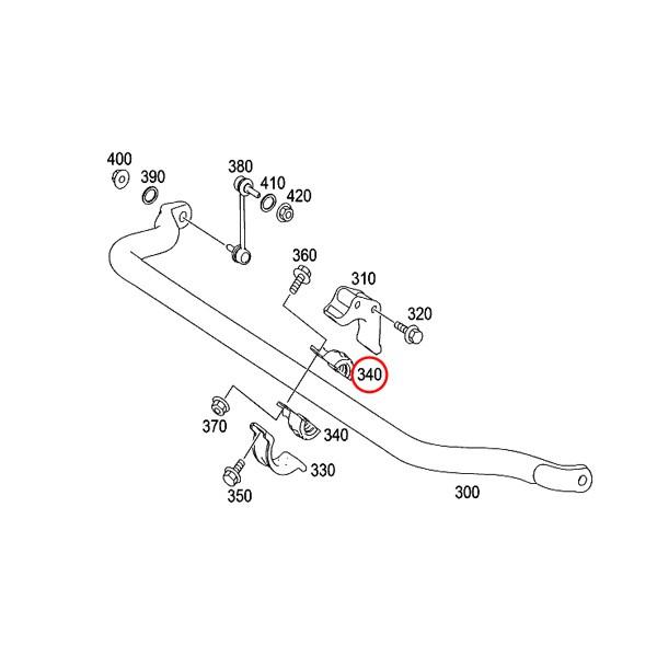 純正OEM LEMFORDER製 ベンツ X164 GL550 フロント スタビライザーブッシュ/スタビブッシュ 1643231185｜protechauto｜02