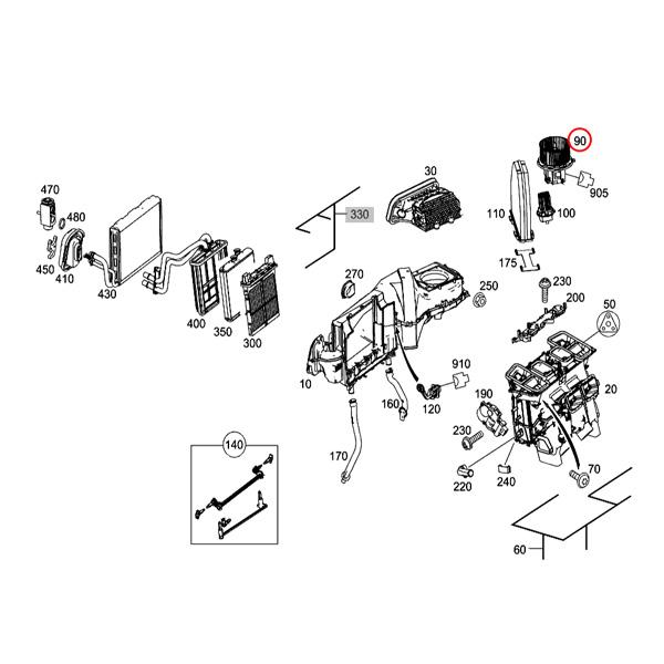 Mercedes-Benz（メルセデス・ベンツ） 純正OEM MAHLE-BEHR製 ベンツ W212 S212 C207 A207 E220 ...