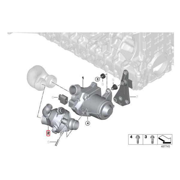 BMW 純正OEM MAHLE-BEHR製 BMW F12 F13 640i サーモスタット