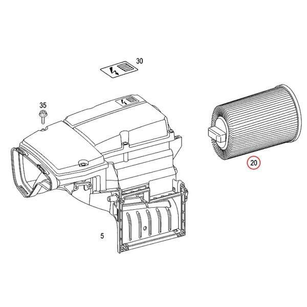 MEYLE製 ベンツ Cクラス W204 C200 KOMPRESSOR エアフィルター/エアクリーナー/エアエレメント M271 直4 エンジン用 2710940204｜protechauto｜02