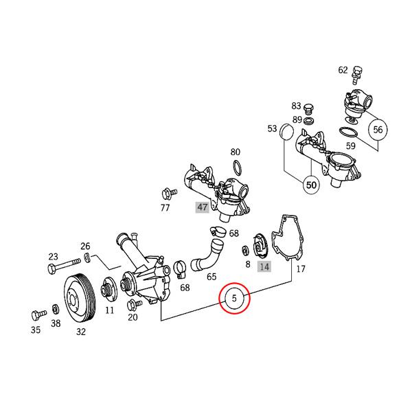 MEYLE製 ベンツ W638 V230 クーラントポンプ ガスケット付き M111 1112002401 1112003901｜protechauto｜02