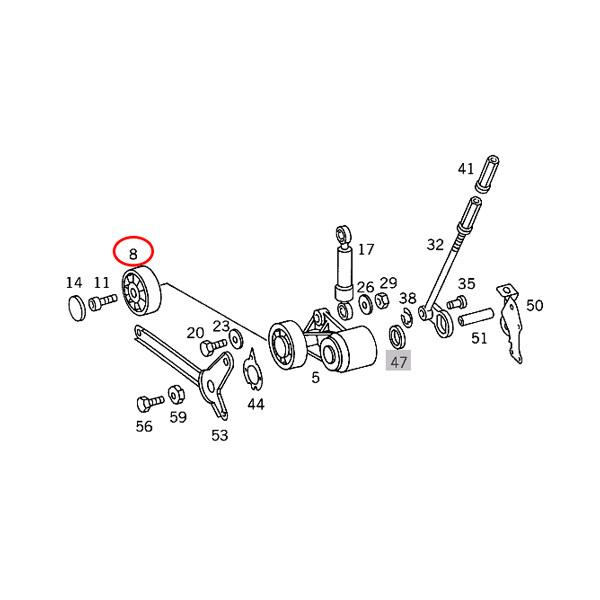 MEYLE ベンツW126W140W124 300SE S280 S320 260E 280E 300E 320E E280 E300 E320 300TE 320TE 300CE 320CE テンショナープーリー1032000570｜protechauto｜02