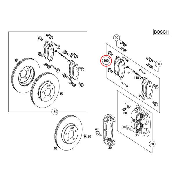 マイレ製 ベンツ W639 V350 フロント ブレーキパッド 左右セット PD.ver 0004216110 0014210910 0064204320 0034207820 0034207910｜protechauto｜02