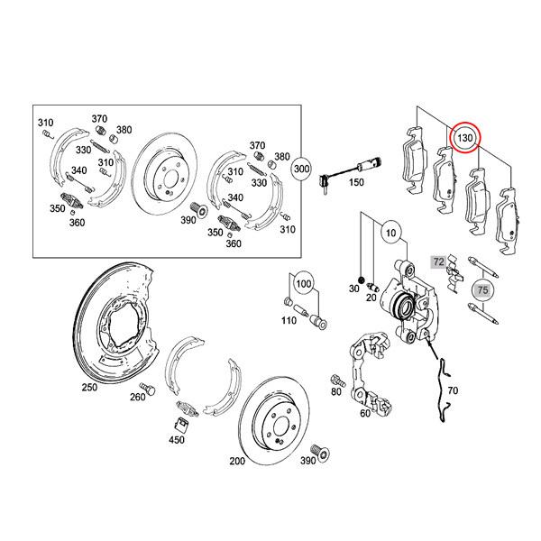 マイレ製 ベンツ X204 GLK300 GLK350 リア ブレーキパッド 左右 PD.ver 0054200720 0054204320 0054204920 0064201320 0064206120｜protechauto｜02