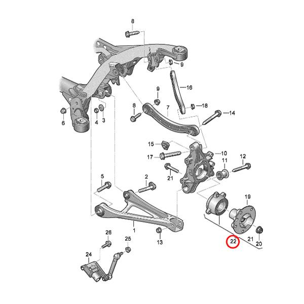 転がり軸受 互換性ハブベアリングユニット トゥアレグ用