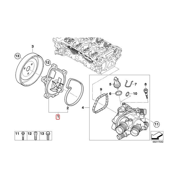 11517550484 車エンジン冷却ウォーターポンプ、MINI 07-15 Cooper 11-16 Countryman 13- Bomba De Agua Mini Cooper Countryman 1.6l 11-15 11517550484 | Envío gratis